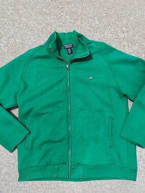 Vintage Polo Jeans Co. Ralph Lauren Full Zip Sweatshirt Green Sz Large *sleeves